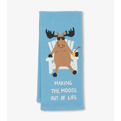 Little Blue House - Unisex Making the Moose Out of Life Tea Towel