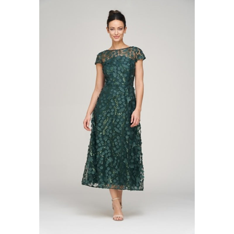 JS Collections - Womens Lexie Fit & Flare Midi Dress