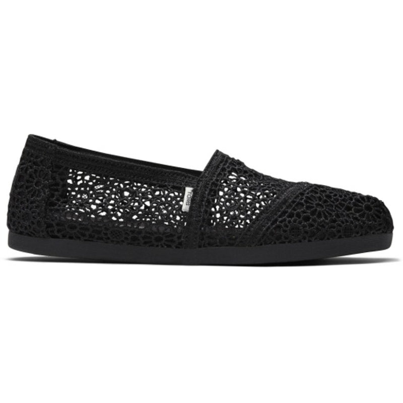 TOMS - Womens Alpargata Classic - Black Moroccan Crochet