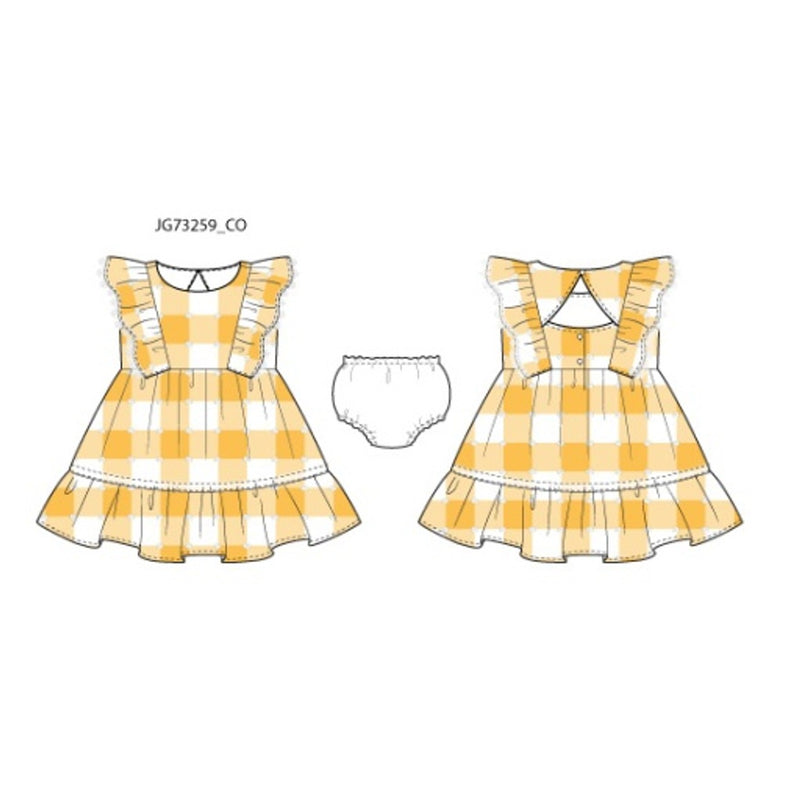 Janie and Jack - Girls with Yllw Gingham Dress Sm1