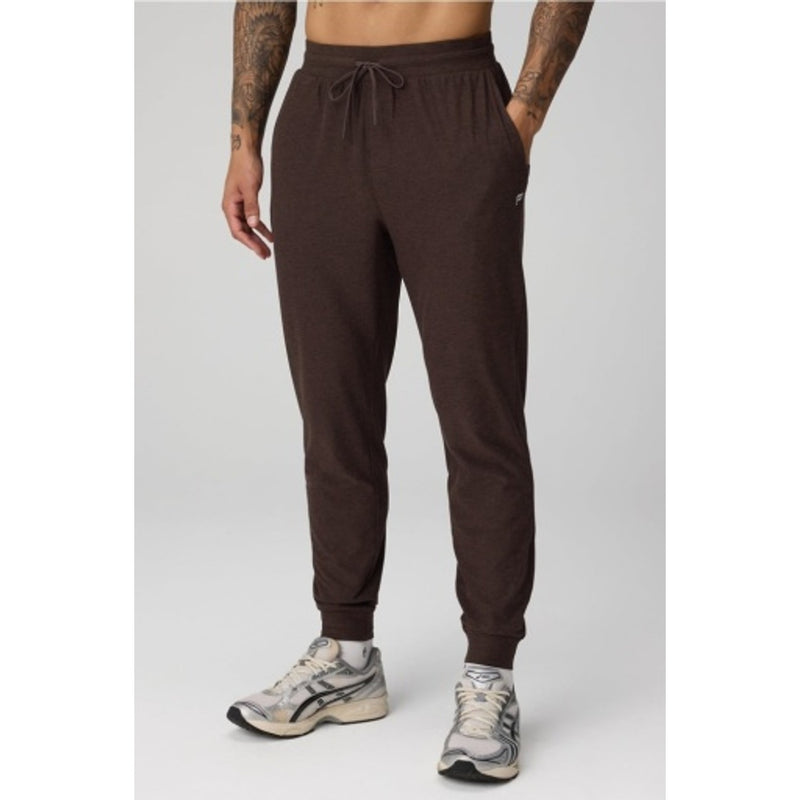 Fabletics - Mens the Cloud Jersey Jogger - Cacao Heather