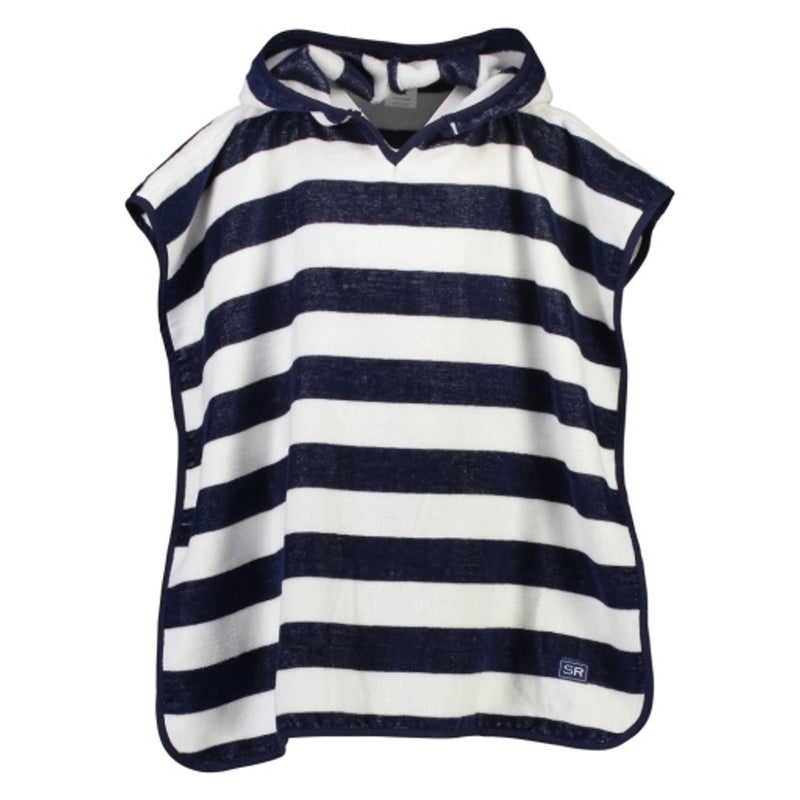 Snapper Rock - Boys Hooded Towel Navy Stripe