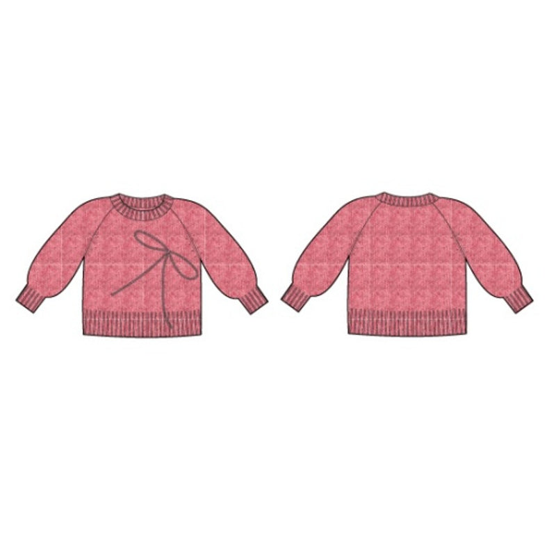 Janie and Jack - Girls S Tr Pnk Bow Sweater Shine