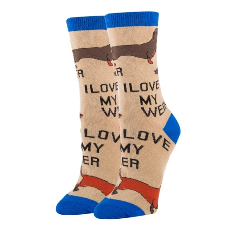 Oooh Yeah - Womens Crew Socks-Love My Weiner