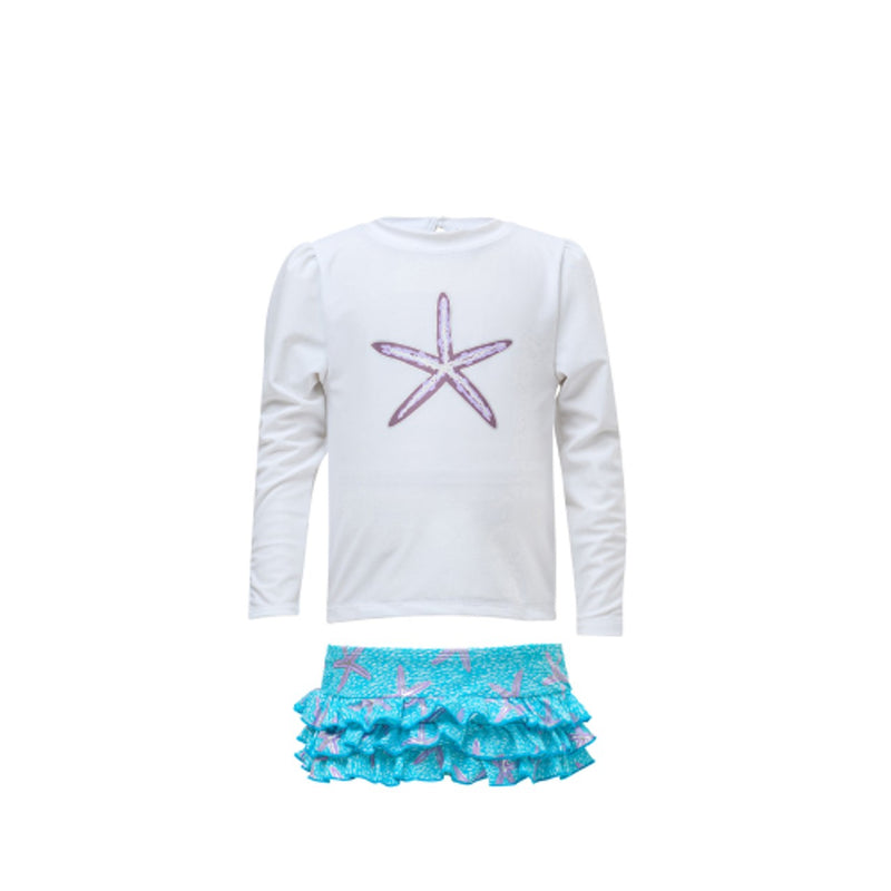 Snapper Rock - Baby Ocean Star Long Sleeve Ruffle Set