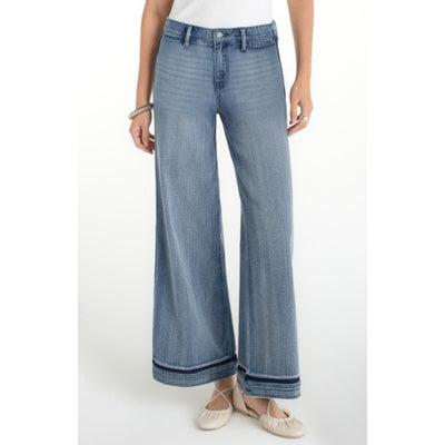 Liverpool Los Angeles - Womens Super Stride Wide Leg with Shadow Cuf30" Ins