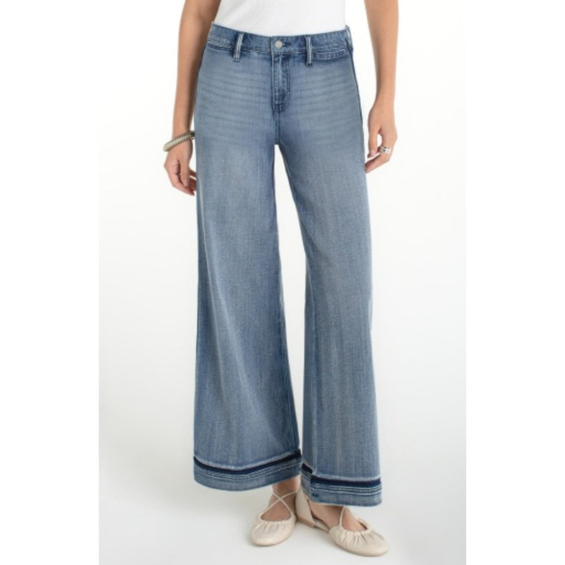 Liverpool Los Angeles - Womens Super Stride Wide Leg with Shadow Cuf30" Ins