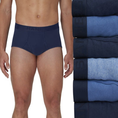 Hanes - Mens Ultimate Men's Underwear Briefs Pack 6-Pack Comfortsoft Moisture-Wicking Cotton
