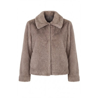 Liverpool Los Angeles - Womens Collared Faux Fur Jacket