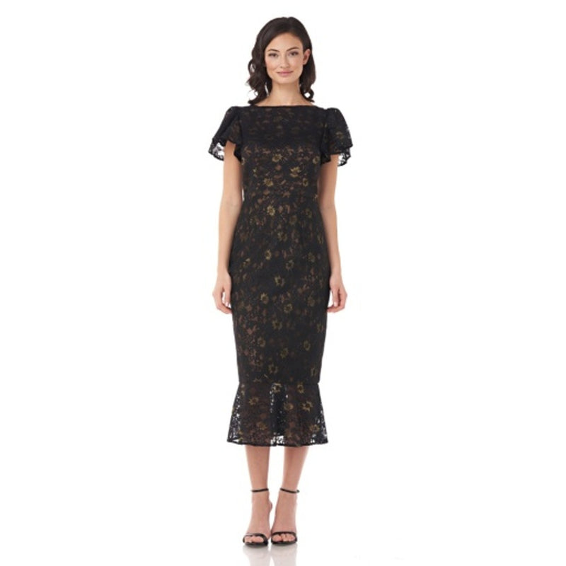 JS Collections - Womens Lace Midi Dress