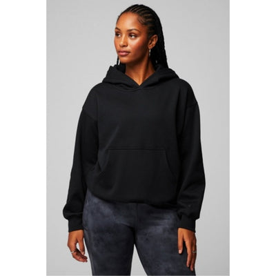 Fabletics - Womens Cozy Fleece Hoodie - Black