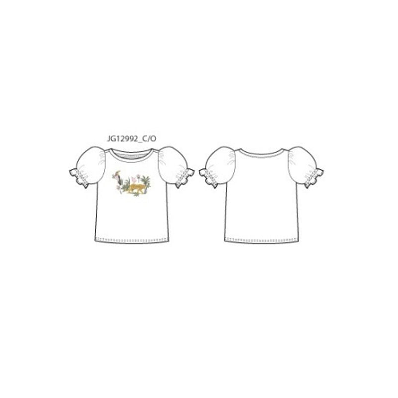 Janie and Jack - Girls K Wht Cheetah Graphic Top Sm2