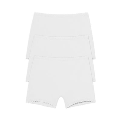 Skarlett Blue - Womens Adorned Cotton Boyshort 3-Pack