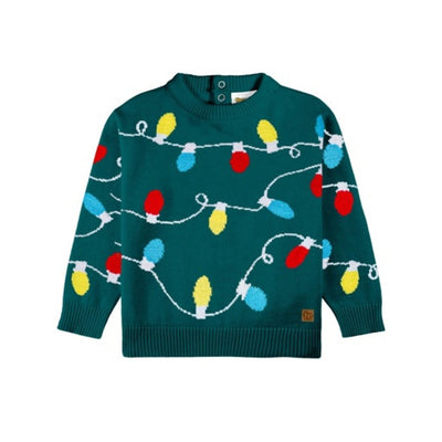 Tipsy Elves - Baby / Toddler Green Christmas Lights Sweater