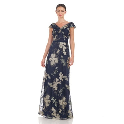 JS Collections - Womens Camilla Twist a-Line Gown
