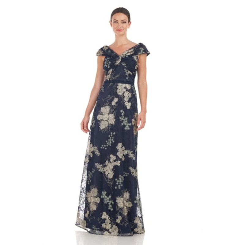 JS Collections - Womens Camilla Twist a-Line Gown