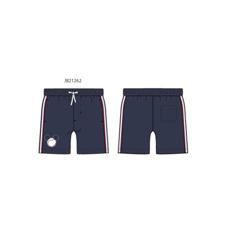Janie and Jack - Boys K Navy Mickey Ft Emb Po Short Disney