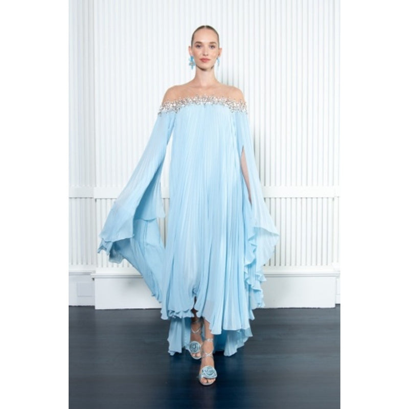 Badgley Mischka - Womens Pleated with Crystals