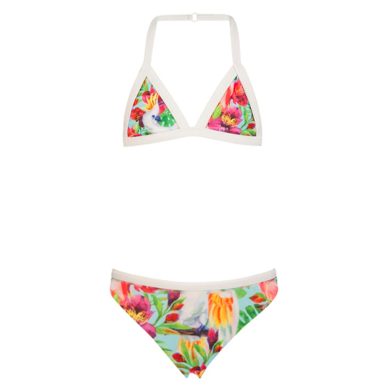 Snapper Rock - Girls Tropical Birds Triangle Bikini 3 Piece Set