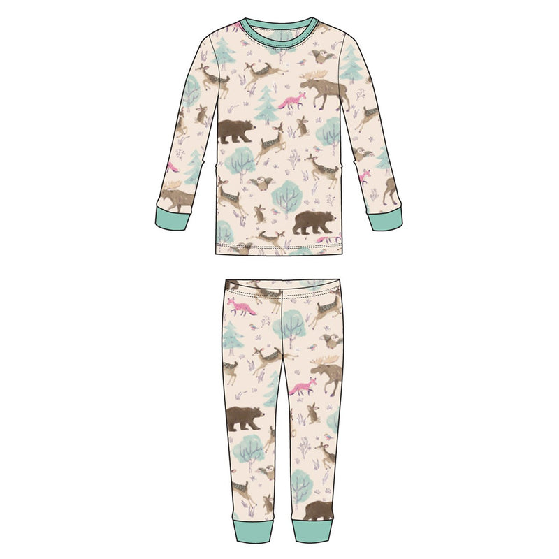Little Blue House - Forest Creatures Kids Pajama Set