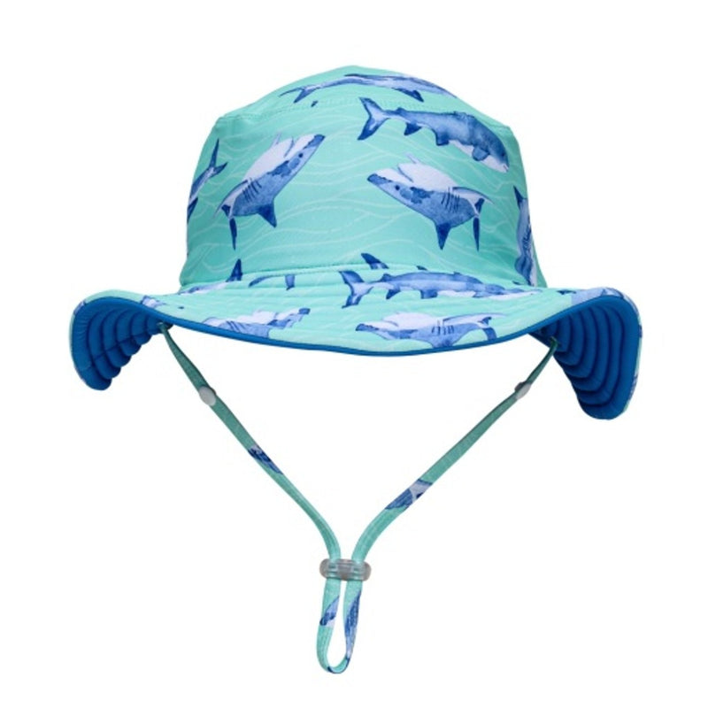 Snapper Rock - Boys Minty Shark Reversible Bucket Hat