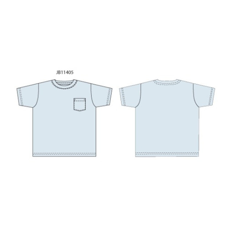 Janie and Jack - Boys K Es Short Sleeve Lt Blue Slub Pocket Tee Smbas