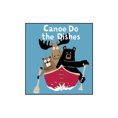 Little Blue House - Unisex Canoe Do Dishes Eco Dishcloth