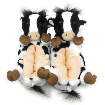 Oooh Yeah - Womens Howdy Cow Women's Plush Animal Slippers