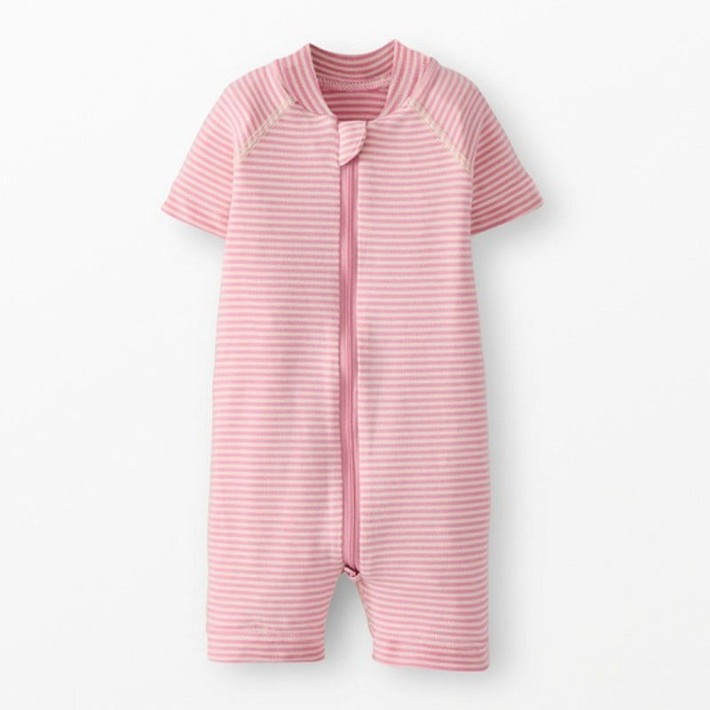 Hanna Andersson - Baby 2-Way Zip Striped Shortie Sleeper in Hannasoft Stretch™