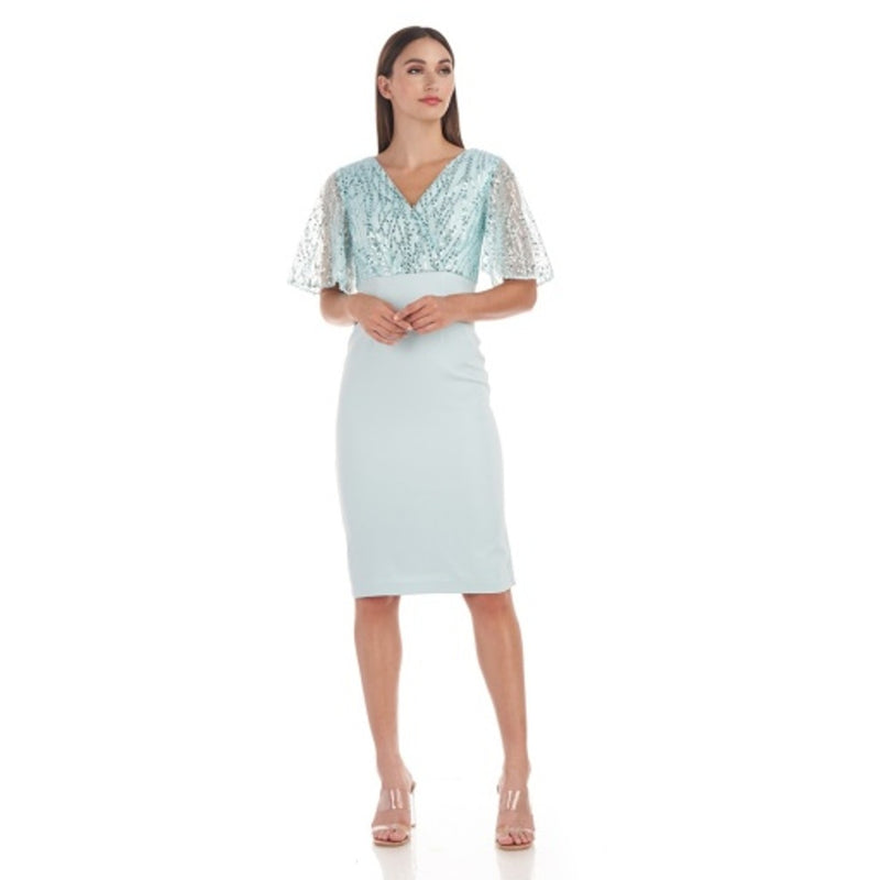 JS Collections - Womens Noelle Capelet Cocktail Dress