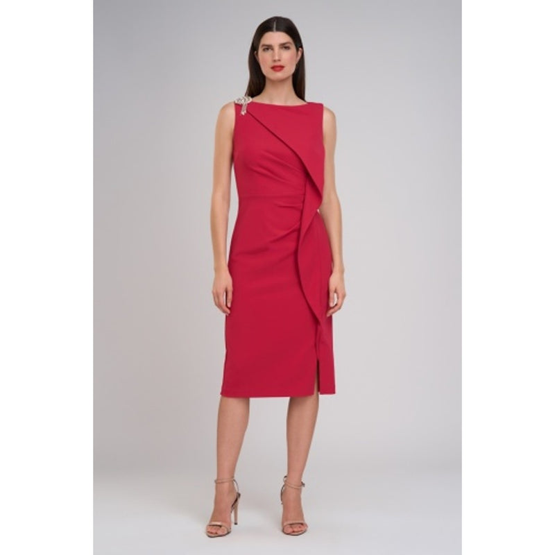 JS Collections - Womens Fern Cascade Crepe Cocktail