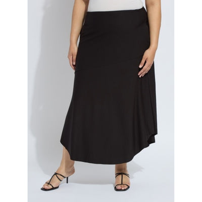 Lysse - Womens Drapey Ponte a-Line Midi Skirt Curvy