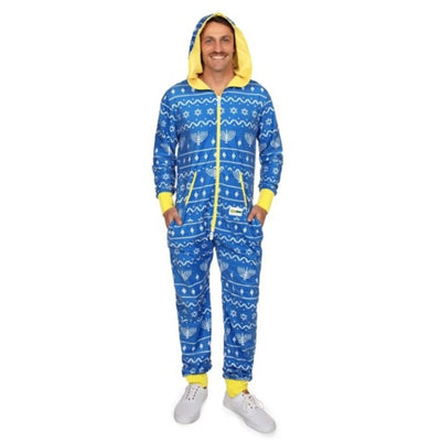 Tipsy Elves - Mens Blue Hanukkah Jumpsuit
