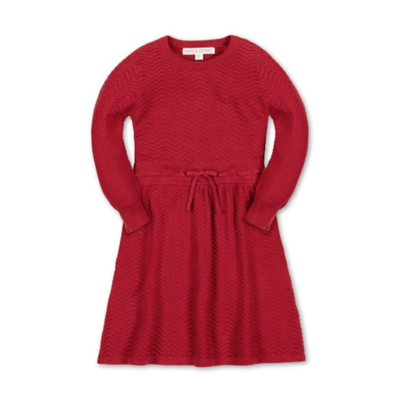 Hope & Henry - Girls Organic Balloon Sleeve Sweater Dress