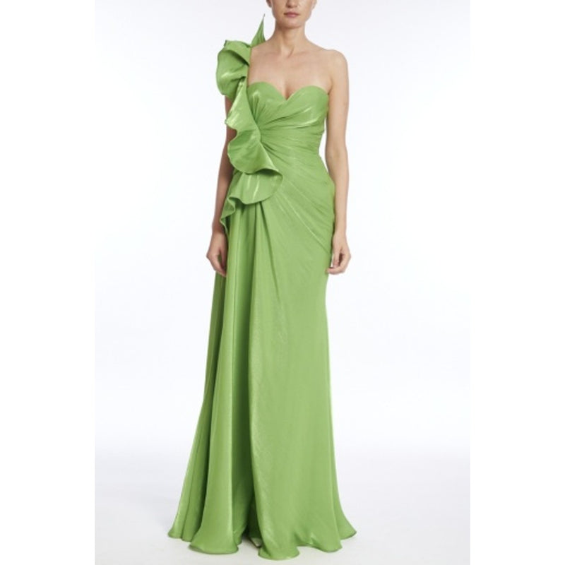 Badgley Mischka - Womens Botanical Leaf Gown