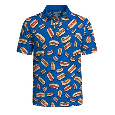 Tipsy Elves - Mens Hot Dog Golf Polo