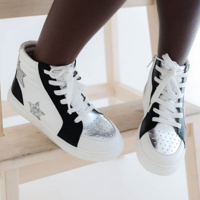 Yosi Samra - Kids Miss Hannah Sneaker in Black & White Kids