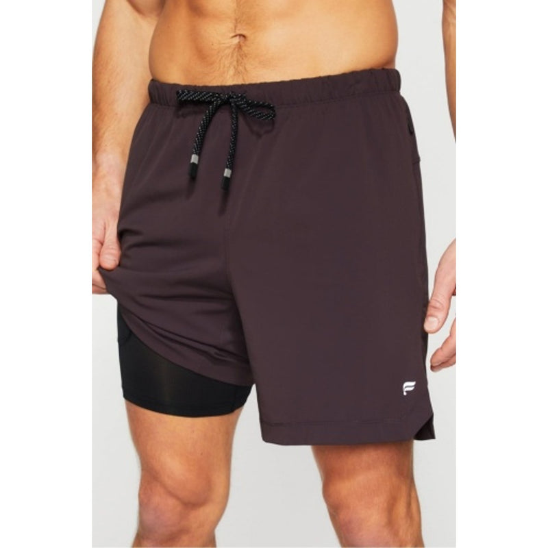 Fabletics - Mens the 7" One Short (Lined) - Deep Plum