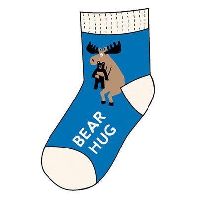 Little Blue House - Blue Moose Bear Hug Kids Crew Socks