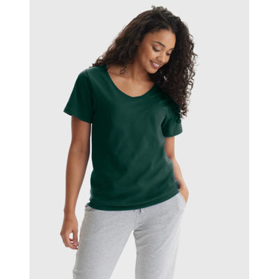 Hanes - Womens Perfect-T Women's V-Neck Cotton T-Shirt