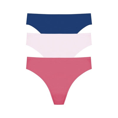 Natori - Womens Bliss Bare Cotton Thong 3-Pack