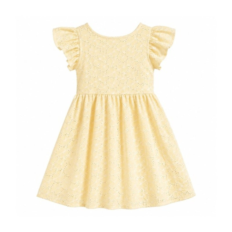 Hope & Henry - Girls Organic Flutter Sleeve Eyelet Dress
