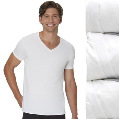 Hanes - Mens Ultimate Men's Undershirts Pack 3-Pack Comfortblend V-Neck T-Shirts Moisture-Wicking