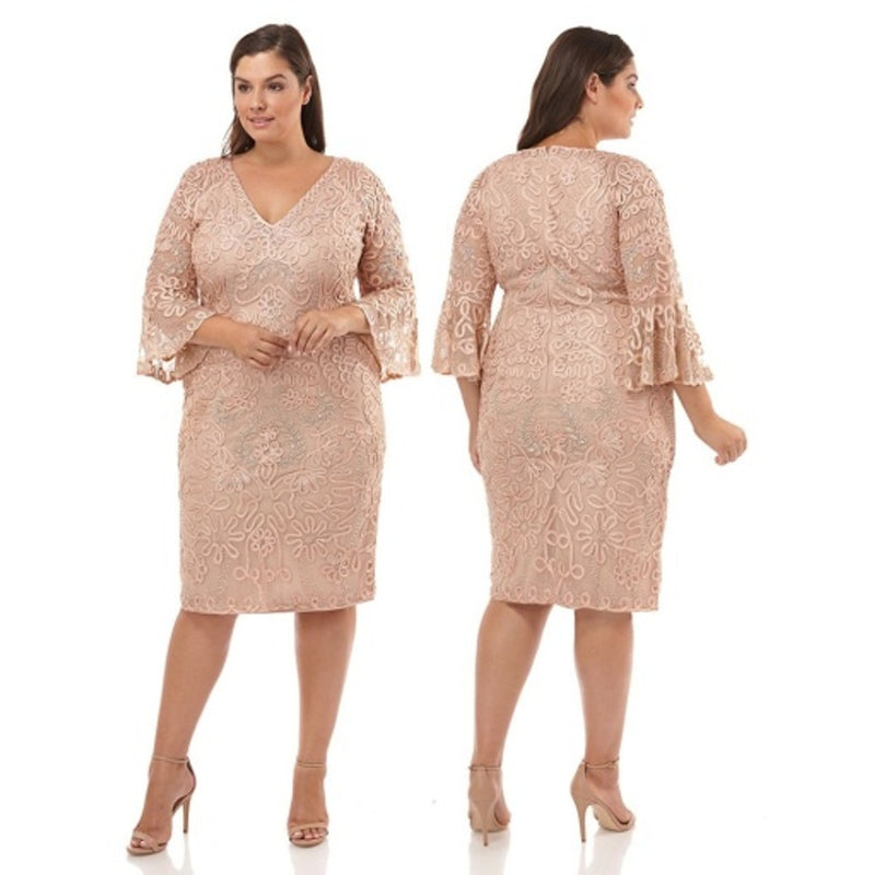 JS Collections - Womens Soutache Bead Cocktail Dress