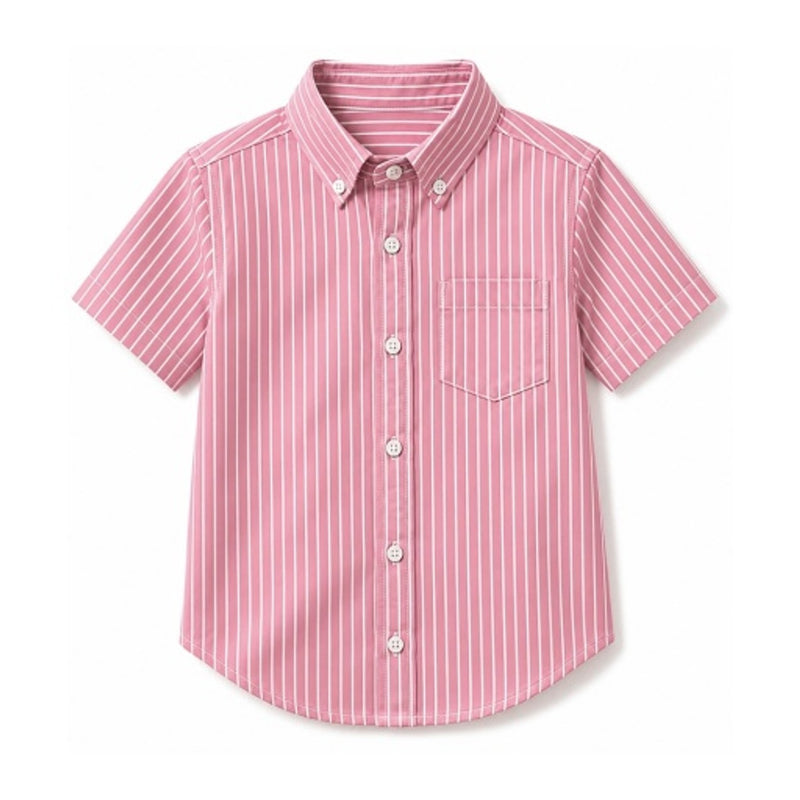 Hope & Henry - Boys Organic Stretch Poplin Short Sleeve Shirt