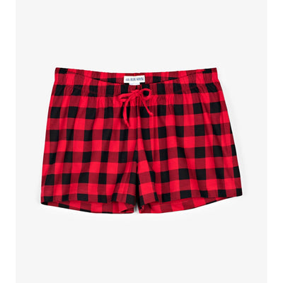 Little Blue House - Buffalo Plaid Womens Sleep Shorts