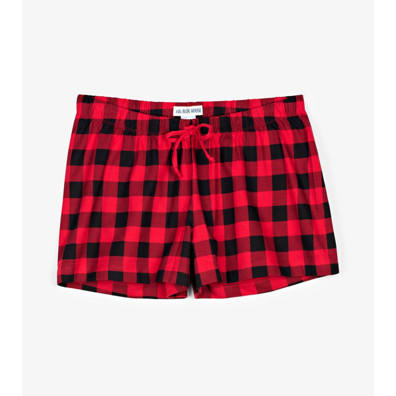Little Blue House - Buffalo Plaid Womens Sleep Shorts