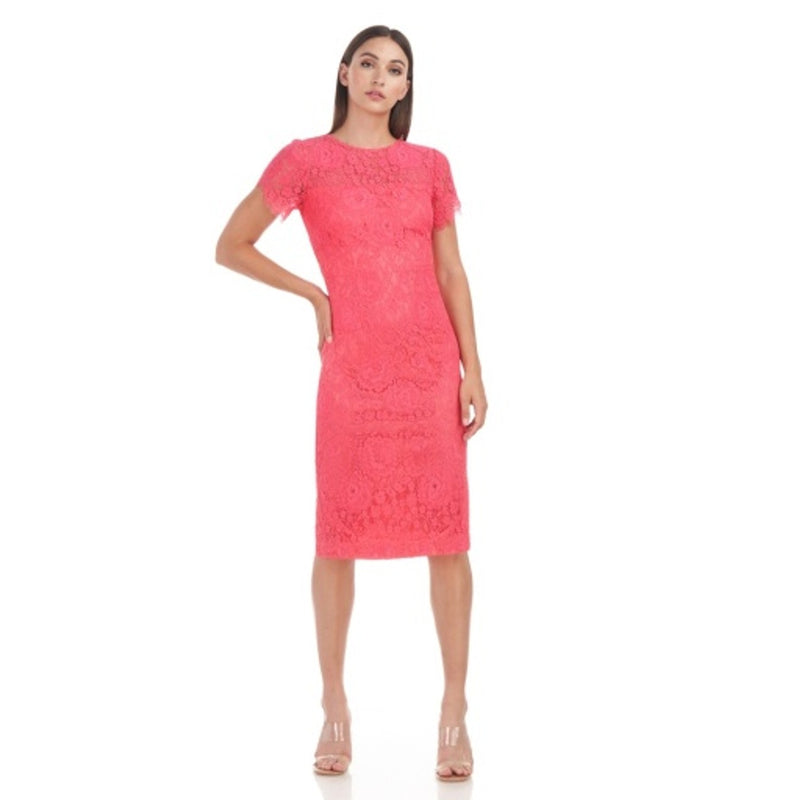 JS Collections - Womens Suzy Scalloped Cocktail Dress