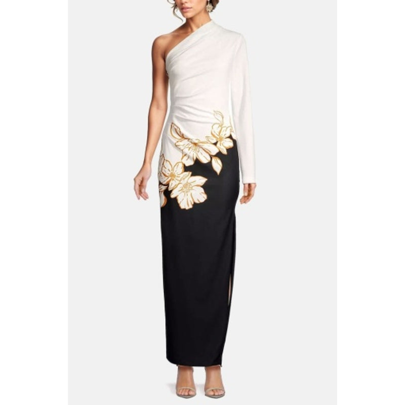 Badgley Mischka - Womens Ruched One Shld Gwn