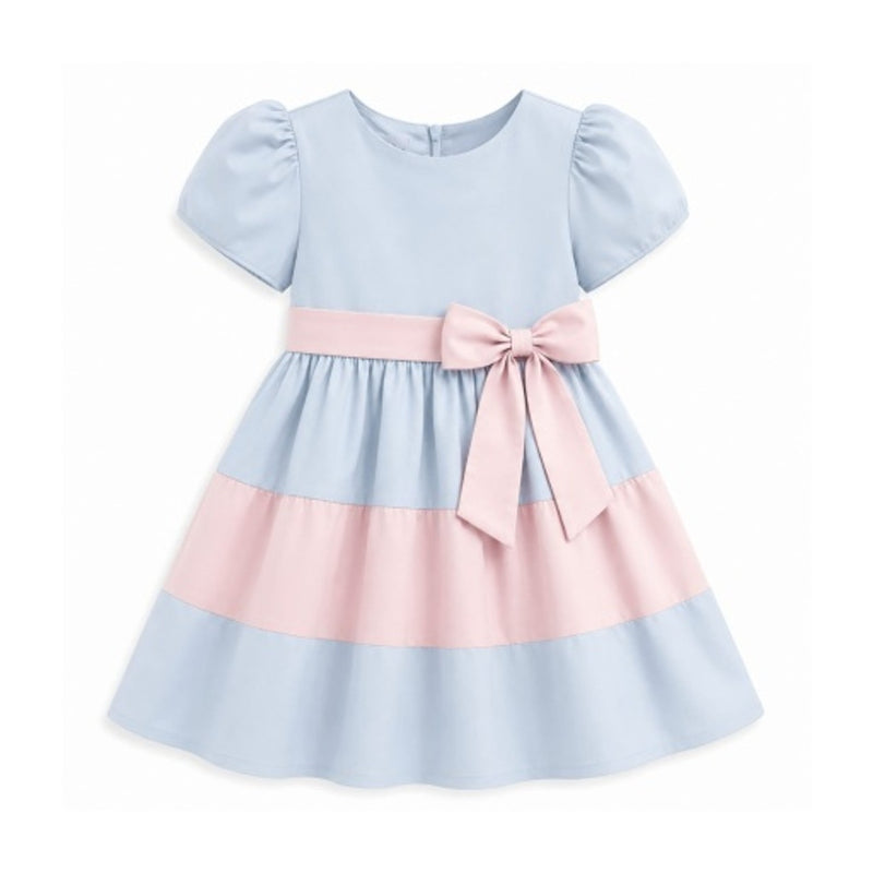 Hope & Henry - Girls Organic Puff Sleeve Sateen Dress